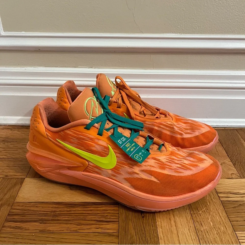 Size 17.5 Nike Arike Ogunbowale x Air Zoom GT Cut 2 Bright Mandarin